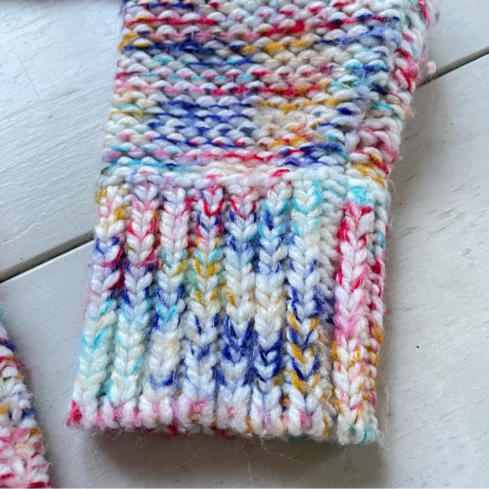Loft Outlet Women’s Fairycore Long Sleeve Cable Sweater Size M Multicolor Pastel - Picture 4 of 8